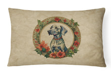 Load image into Gallery viewer, Weimaraner Christmas Flowers Throw Pillow