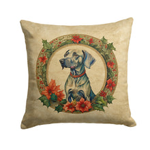 Load image into Gallery viewer, Weimaraner Christmas Flowers Throw Pillow