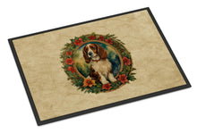 Load image into Gallery viewer, Welsh Springer Spaniel Christmas Flowers Doormat-24x36 Indoor / Outdoor Rug | Made in USA