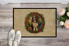 Load image into Gallery viewer, Welsh Springer Spaniel Christmas Flowers Doormat - 18X27 Indoor / Outdoor Rug | Made in USA