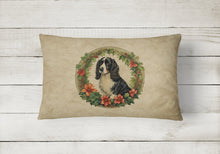 Load image into Gallery viewer, Welsh Springer Spaniel Christmas Flowers Throw Pillow