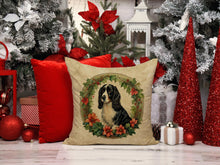 Load image into Gallery viewer, Welsh Springer Spaniel Christmas Flowers Throw Pillow