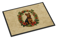 Load image into Gallery viewer, Welsh Terrier Christmas Flowers Doormat