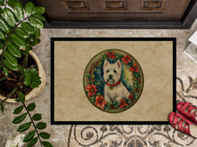Load image into Gallery viewer, Westie Christmas Flowers Doormat-24x36 Indoor / Outdoor Rug | Made in USA