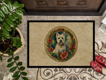 Load image into Gallery viewer, Westie Christmas Flowers Doormat - 18X27 Indoor / Outdoor Rug | Made in USA