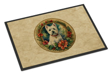 Load image into Gallery viewer, Westie Christmas Flowers Doormat - 18X27 Indoor / Outdoor Rug | Made in USA