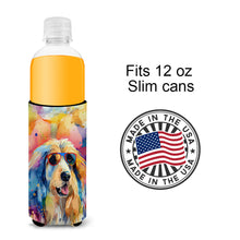 Load image into Gallery viewer, Afghan Hound Hippie Dawg Slim Can Huggers – Fun, Functional Drink Coolers for Every Occasion