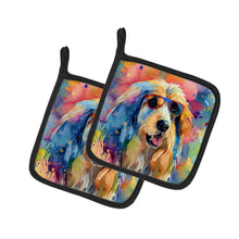 Load image into Gallery viewer, Afghan Hound Hippie Dawg Pot Holders - Set of 2 Decorative Kitchen Helpers | Made in the USA