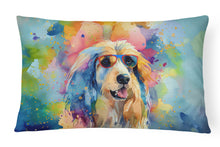 Load image into Gallery viewer, Afghan Hound Hippie Dawg Fabric Decorative Pillow
