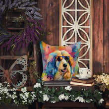 Load image into Gallery viewer, Afghan Hound Hippie Dawg Throw Pillow - 14x14 Decorative Pillow – Art for Your Home &amp; Patio