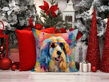Load image into Gallery viewer, Afghan Hound Hippie Dawg Fabric Decorative Pillow