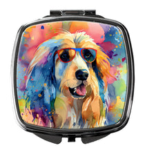 Load image into Gallery viewer, Afghan Hound Hippie Dawg Compact Mirror – Stylish Purse Mirror with Artistic Covers