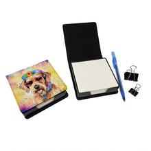 Load image into Gallery viewer, Airedale Terrier Hippie Dawg PU Leather Note Paper Holder