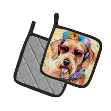 Load image into Gallery viewer, Airedale Terrier Hippie Dawg Pot Holders - Set of 2 Decorative Kitchen Helpers | Made in the USA