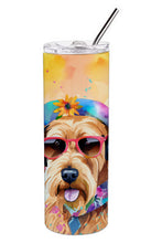 Load image into Gallery viewer, Airedale Terrier Hippie Dawg Stainless Steel Skinny Tumbler