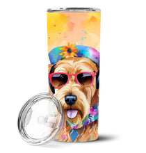 Load image into Gallery viewer, Airedale Terrier Hippie Dawg Stainless Steel Skinny Tumbler