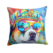 Load image into Gallery viewer, Akita Hippie Dawg Throw Pillow - 14x14 Decorative Pillow – Art for Your Home &amp; Patio