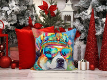 Load image into Gallery viewer, Akita Hippie Dawg Fabric Decorative Pillow