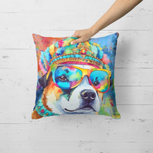 Load image into Gallery viewer, Akita Hippie Dawg Fabric Decorative Pillow