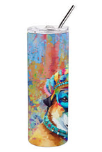 Load image into Gallery viewer, Akita Hippie Dawg Stainless Steel Skinny Tumbler