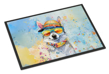 Load image into Gallery viewer, Alaskan Klee Kai Hippie Dawg Doormat - 24x36 Decorative Floor Mat – Indoor/Outdoor Rug with Artistic Flair