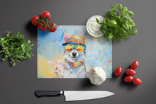Load image into Gallery viewer, Alaskan Klee Kai Hippie Dawg Glass Cutting Boards – Durable, Decorative Kitchen Art Large