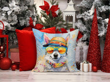 Load image into Gallery viewer, Alaskan Klee Kai Hippie Dawg Fabric Decorative Pillow