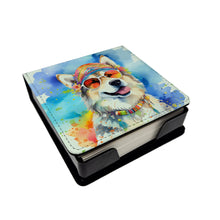 Load image into Gallery viewer, Alaskan Malamute Hippie Dawg PU Leather Note Paper Holder