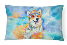 Load image into Gallery viewer, Alaskan Malamute Hippie Dawg Fabric Decorative Pillow