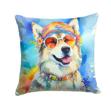 Load image into Gallery viewer, Alaskan Malamute Hippie Dawg Throw Pillow - 14x14 Decorative Pillow – Art for Your Home &amp; Patio
