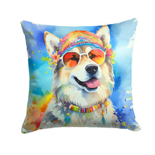Load image into Gallery viewer, Alaskan Malamute Hippie Dawg Fabric Decorative Pillow