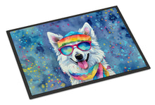 Load image into Gallery viewer, American Eskimo Hippie Dawg Doormat - 24x36 Decorative Floor Mat – Indoor/Outdoor Rug with Artistic Flair