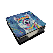 Load image into Gallery viewer, American Eskimo Hippie Dawg PU Leather Note Paper Holder