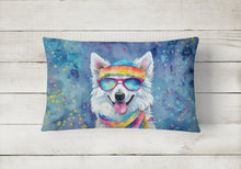 Load image into Gallery viewer, American Eskimo Hippie Dawg Fabric Decorative Pillow