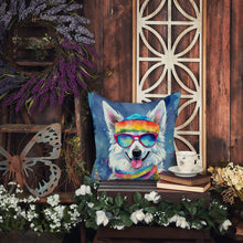 Load image into Gallery viewer, American Eskimo Hippie Dawg Fabric Decorative Pillow