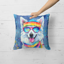 Load image into Gallery viewer, American Eskimo Hippie Dawg Fabric Decorative Pillow
