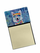 Load image into Gallery viewer, American Eskimo Hippie Dawg Sticky Note Holder- Refiilable Desk Accessory Note Pad
