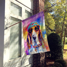 Load image into Gallery viewer, Basset Hound Hippie Dawg House Flag