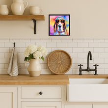 Load image into Gallery viewer, Basset Hound Hippie Dawg Framed Metal Print