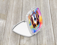 Load image into Gallery viewer, Basset Hound Hippie Dawg Compact Mirror – Stylish Purse Mirror with Artistic Covers