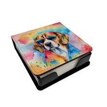 Load image into Gallery viewer, Beagle Hippie Dawg PU Leather Note Paper Holder