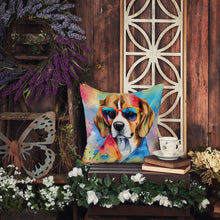 Load image into Gallery viewer, Beagle Hippie Dawg Fabric Decorative Pillow