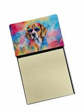 Load image into Gallery viewer, Beagle Hippie Dawg Sticky Note Holder- Refiilable Desk Accessory Note Pad