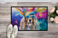 Load image into Gallery viewer, Bearded Collie Hippie Dawg Doormat - 24x36 Decorative Floor Mat – Indoor/Outdoor Rug with Artistic Flair
