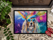 Load image into Gallery viewer, Bearded Collie Hippie Dawg Doormat - 24x36 Decorative Floor Mat – Indoor/Outdoor Rug with Artistic Flair