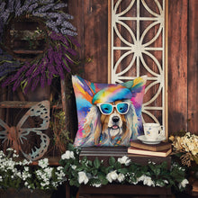 Load image into Gallery viewer, Bearded Collie Hippie Dawg Throw Pillow - 14x14 Decorative Pillow – Art for Your Home &amp; Patio