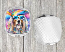 Load image into Gallery viewer, Bearded Collie Hippie Dawg Compact Mirror – Stylish Purse Mirror with Artistic Covers