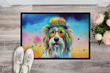 Load image into Gallery viewer, Bearded Collie Hippie Dawg Doormat - 24x36 Decorative Floor Mat – Indoor/Outdoor Rug with Artistic Flair