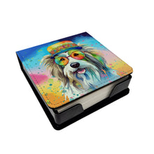 Load image into Gallery viewer, Bearded Collie Hippie Dawg PU Leather Note Paper Holder