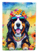 Load image into Gallery viewer, Bernese Mountain Dog Hippie Dawg House Flag